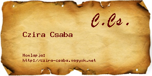 Czira Csaba névjegykártya